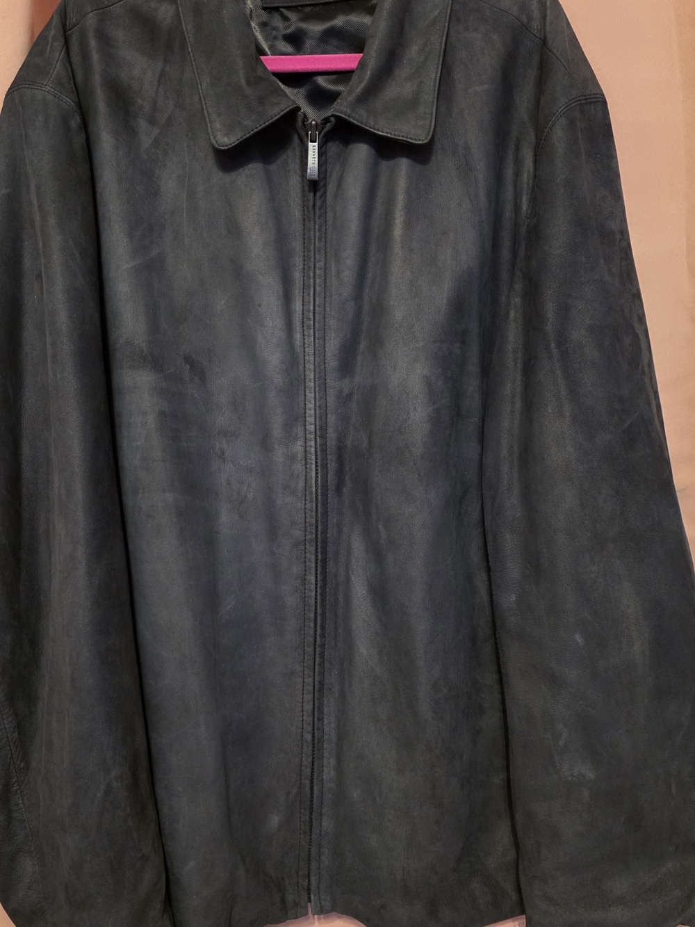 Vintage Mens Kenneth Cole New York Black Leather Jacket